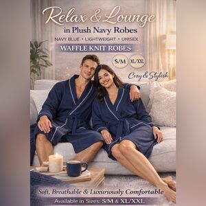 36. NWT Lightweight Waffle Knit Robe